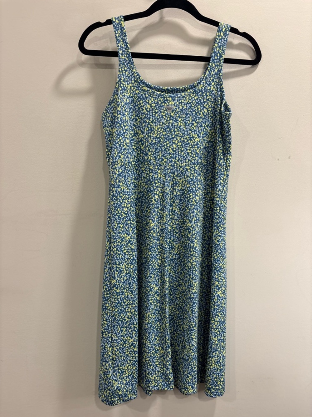 Columbia Blue and Lime Floral Mini Dress